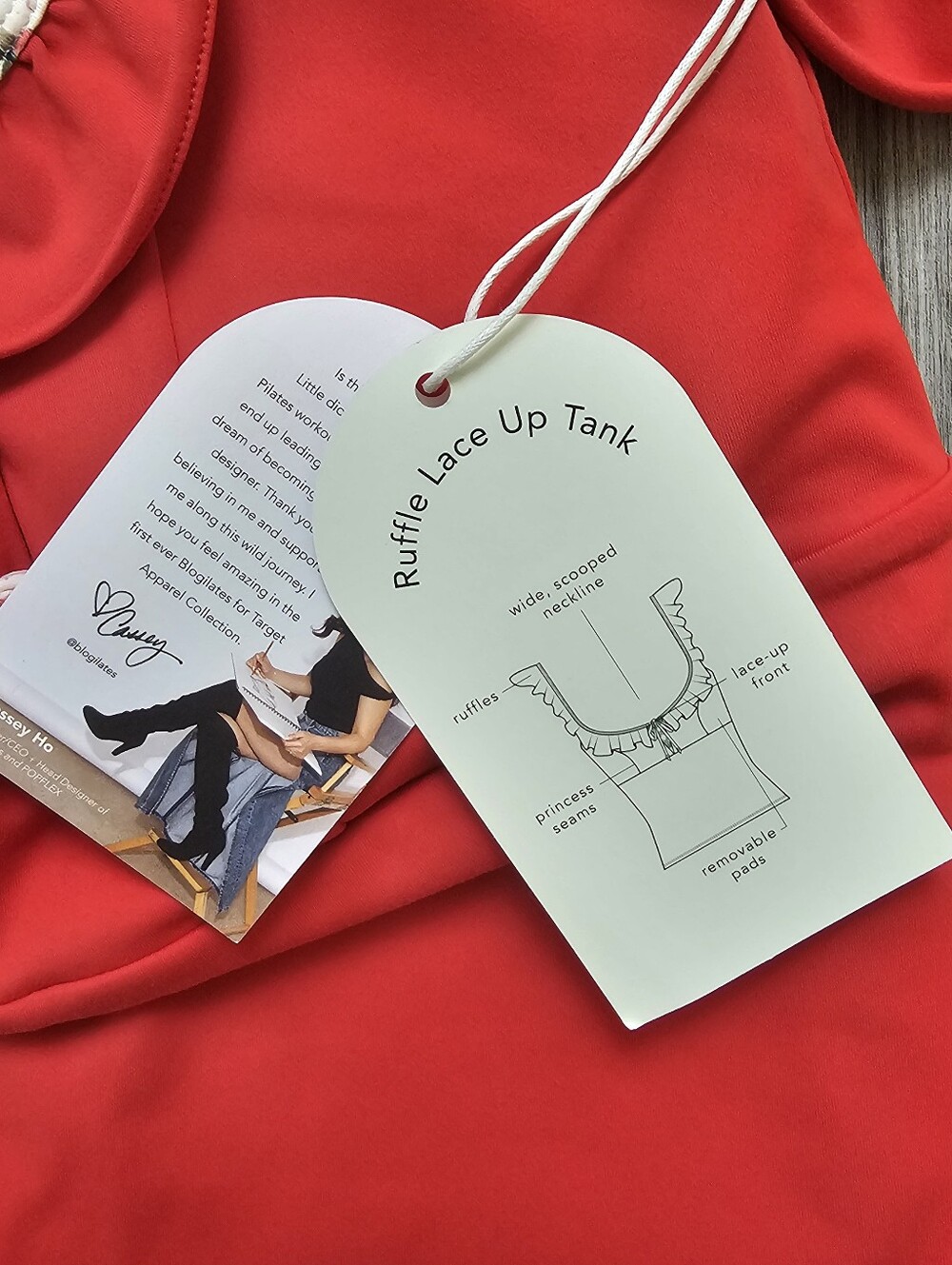 New Blogilates Ruffle Lace Up Athletic Tank Top - Picture 4 of 4